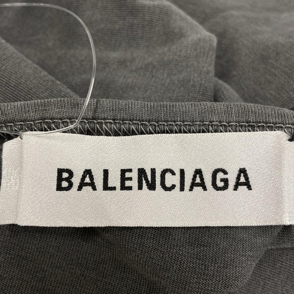 バレンシアガ BALENCIAGA サイズ38 M 480016 TUK18 - ダークグレー レディース 半袖/ひざ丈 ワンピース_画像3