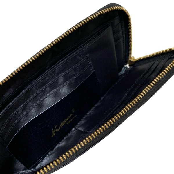 キタムラ Kitamura K2 長財布 - レザー 黒 L字ファスナー 財布_画像3