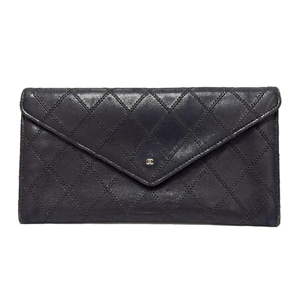 シャネル CHANEL 長財布 ビコローレ ラムスキン 黒 財布_画像1