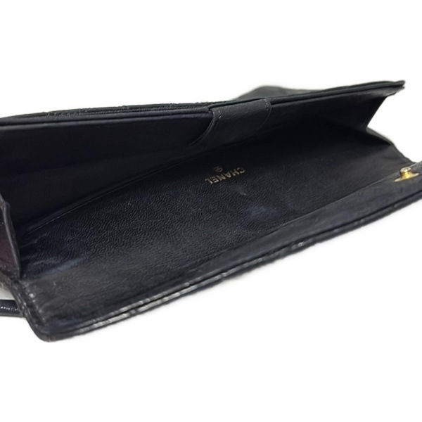 シャネル CHANEL 長財布 ビコローレ ラムスキン 黒 財布_画像3