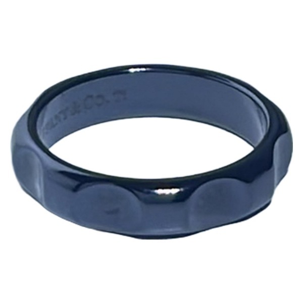 ティファニー TIFFANY&Co. リング 9 号 パロマ ピカソ グルーブ 黒 美品 アクセサリー（指）_画像2