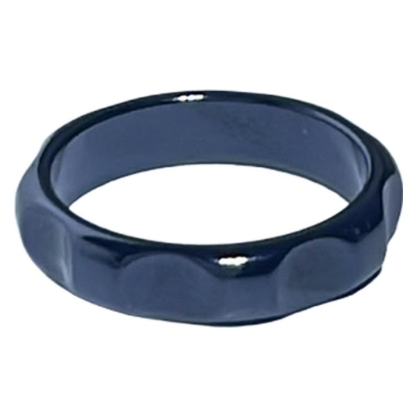 ティファニー TIFFANY&Co. リング 9 号 パロマ ピカソ グルーブ 黒 美品 アクセサリー（指）_画像3