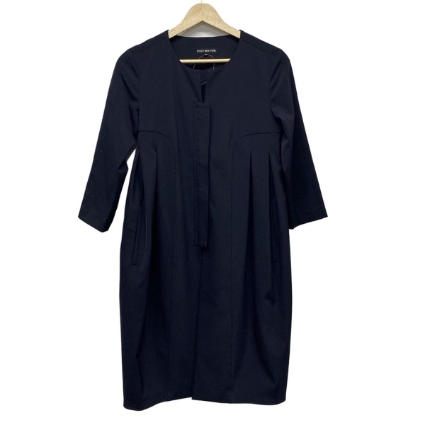 フォクシーニューヨーク FOXEY NEW YORK サイズ40 - ダークネイビー 美品 コート_画像1