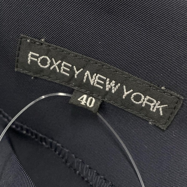 フォクシーニューヨーク FOXEY NEW YORK サイズ40 - ダークネイビー 美品 コート_画像3