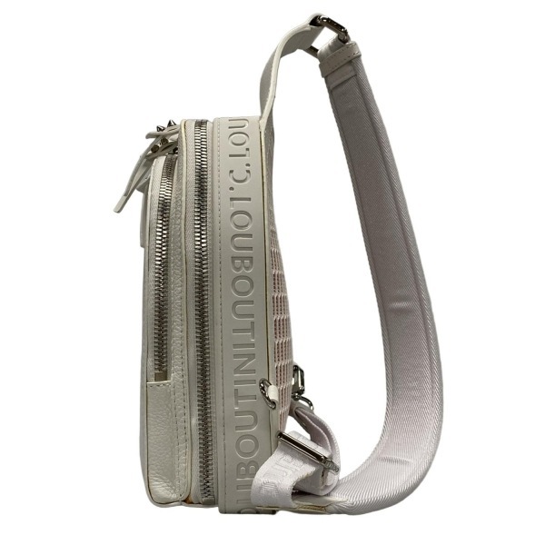 クリスチャンルブタン CHRISTIAN LOUBOUTIN ワンショルダーバッグ/ボディバッグ 1245210 ルビファンク レザー 白 バッグ_画像4