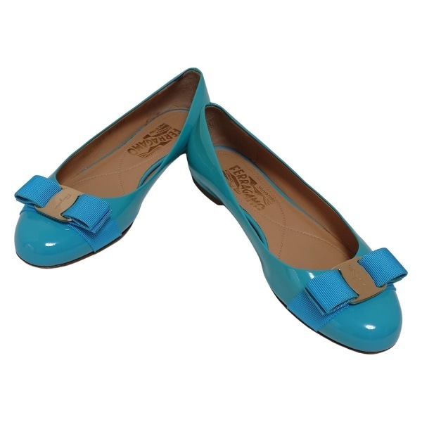  Salvatore Ferragamo FERRAGAMO/SalvatoreFerragamo плоская обувь 5 D - кожа голубой × голубой женский vala обувь 