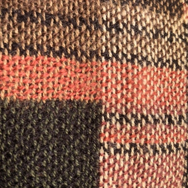 クリスチャンラクロワ Christian Lacroix 巻きスカート サイズ40 M - ダークブラウン×オレンジ×マルチ レディース ミニ/チェック柄/BAZaR_画像4