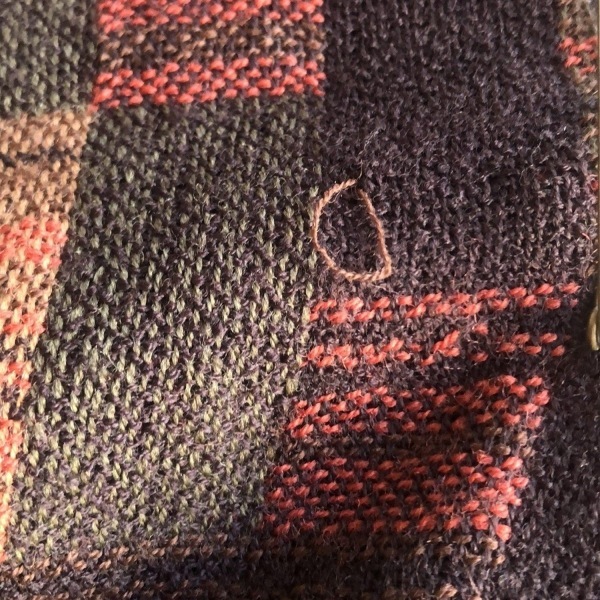 クリスチャンラクロワ Christian Lacroix 巻きスカート サイズ40 M - ダークブラウン×オレンジ×マルチ レディース ミニ/チェック柄/BAZaR_画像6