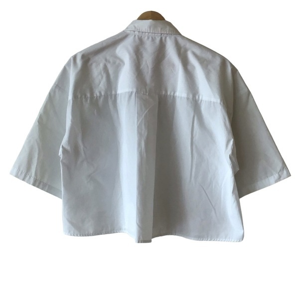 ナゴンスタンス nagonstans 半袖シャツブラウス サイズMEDIUM M 470HA830-1720 - 白 レディース クロップド丈 トップス_画像2