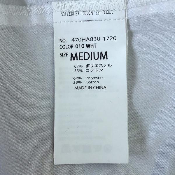 ナゴンスタンス nagonstans 半袖シャツブラウス サイズMEDIUM M 470HA830-1720 - 白 レディース クロップド丈 トップス_画像4