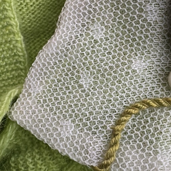 レッドバレンチノ RED VALENTINO カーディガン サイズS - イエローグリーン×白×マルチ レディース 七分袖/レース/刺繍/パール/襟着脱可_画像7