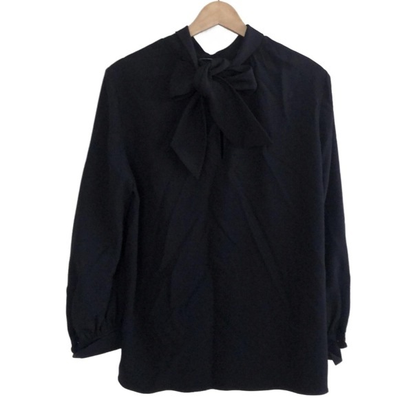 セオリーリュクス theory luxe 長袖カットソー サイズ40 M - ダークネイビー レディース ボウタイ トップス_画像2