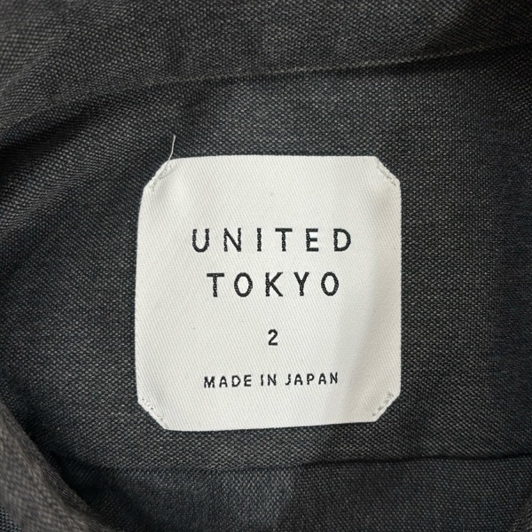 ユナイテッド トウキョウ UNITED TOKYO 長袖シャツ サイズ2 M - ダークグレー メンズ 美品 トップス_画像3