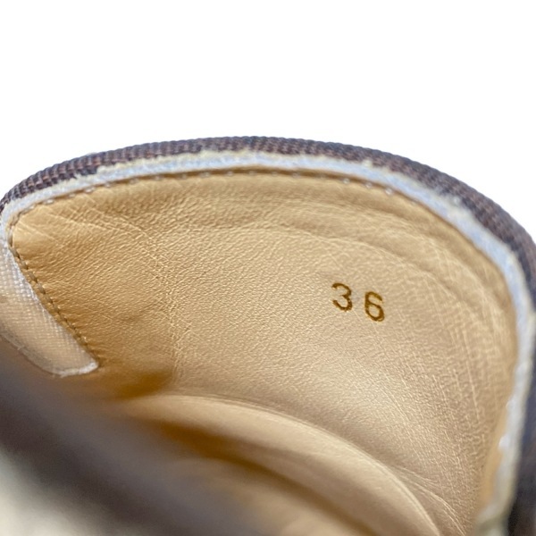 クリスチャンルブタン CHRISTIAN LOUBOUTIN スリッポン 36 - グレーベージュ×ゴールド×シルバー レディース スタッズ 靴_画像6