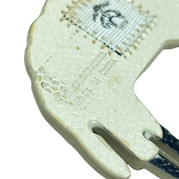 ブラックフリース バイ ブルックスブラザーズ BLACK FLEECE BY Brooks Brothers キーホルダー(チャーム) - レザー 白×黒×ゴールド_画像5