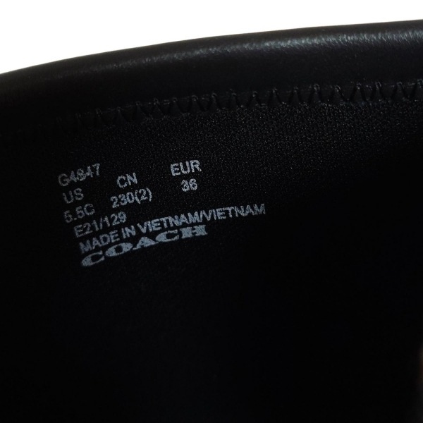 コーチ COACH ショートブーツ 23 - レザー 黒 レディース ボールチェーン 美品 靴_画像7