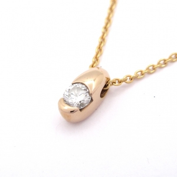 ロイヤルアッシャー ROYAL ASSCHER ネックレス - K18PG×ダイヤモンド 総重量:2.0g/1Pダイヤ/ダイヤ0.08カラット アクセサリー（首）_画像1