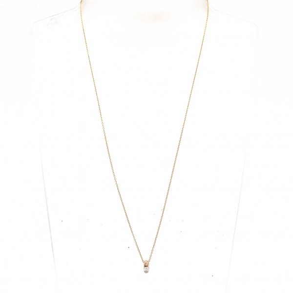 ロイヤルアッシャー ROYAL ASSCHER ネックレス - K18PG×ダイヤモンド 総重量:2.0g/1Pダイヤ/ダイヤ0.08カラット アクセサリー（首）_画像2