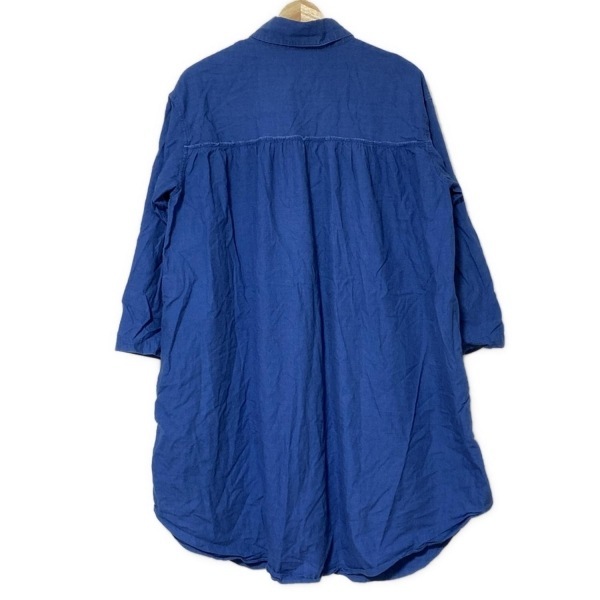 ネネット Ne-net サイズ2 M - ブルー レディース レギュラーカラー/長袖/ひざ丈/シャツワンピ ワンピース_画像2