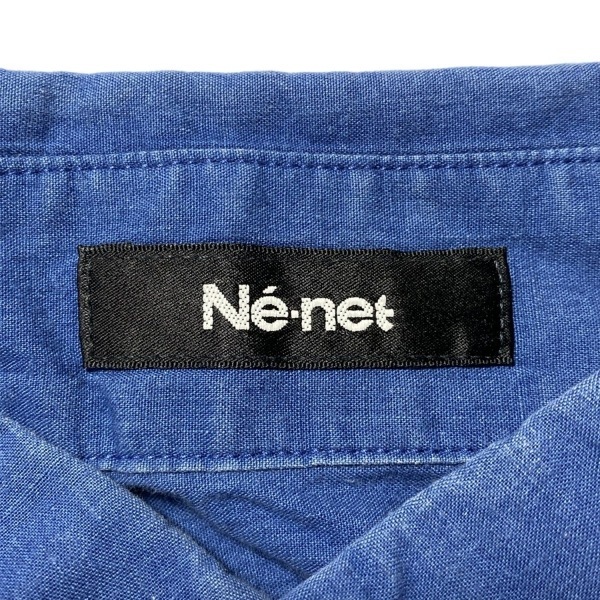 ネネット Ne-net サイズ2 M - ブルー レディース レギュラーカラー/長袖/ひざ丈/シャツワンピ ワンピース_画像3