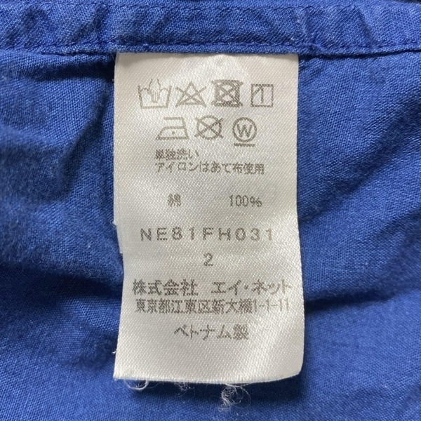 ネネット Ne-net サイズ2 M - ブルー レディース レギュラーカラー/長袖/ひざ丈/シャツワンピ ワンピース_画像4