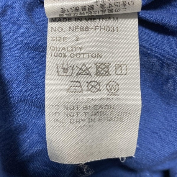 ネネット Ne-net サイズ2 M - ブルー レディース レギュラーカラー/長袖/ひざ丈/シャツワンピ ワンピース_画像5