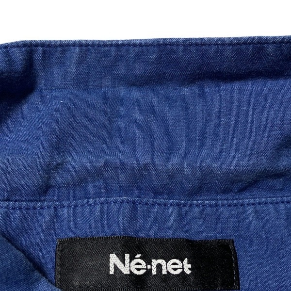 ネネット Ne-net サイズ2 M - ブルー レディース レギュラーカラー/長袖/ひざ丈/シャツワンピ ワンピース_画像8
