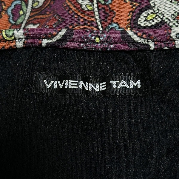 ヴィヴィアンタム VIVIENNE TAM ロングスカート サイズ0 XS - パープル×オレンジ×マルチ レディース ペイズリー柄/ウエストゴム ボトムス_画像3