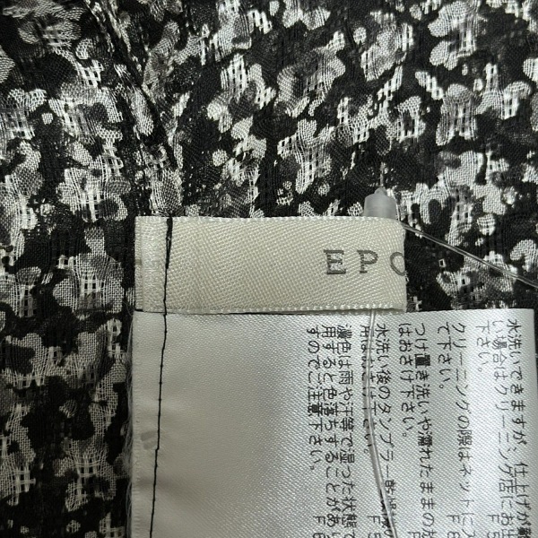エポカ EPOCA 長袖シャツブラウス サイズ42 L - グレーベージュ×黒 レディース シースルー トップス_画像3