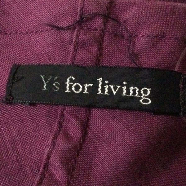 ワイズフォーリビング Y's for living - パープル レディース 半袖/ひざ丈/麻 ワンピース_画像3