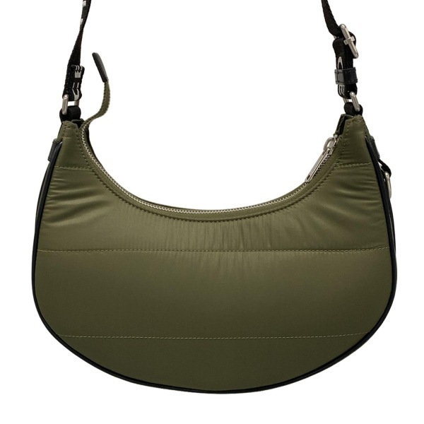 セリーヌ CELINE ショルダーバッグ 196972DLI.15KH アヴァ ウィズ ストラップ レザー ダークグリーン×黒 美品 バッグ_画像3