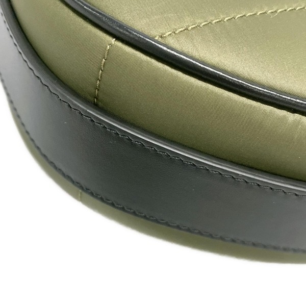 セリーヌ CELINE ショルダーバッグ 196972DLI.15KH アヴァ ウィズ ストラップ レザー ダークグリーン×黒 美品 バッグ_画像6