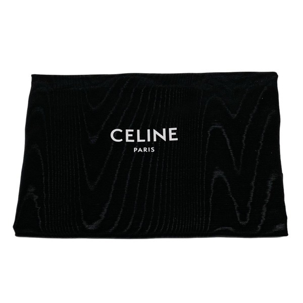 セリーヌ CELINE ショルダーバッグ 196972DLI.15KH アヴァ ウィズ ストラップ レザー ダークグリーン×黒 美品 バッグ_画像8