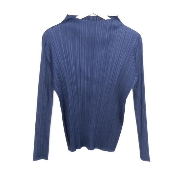 プリーツプリーズ PLEATS PLEASE 長袖カットソー - ネイビー レディース ハイネック/プリーツ トップス_画像1