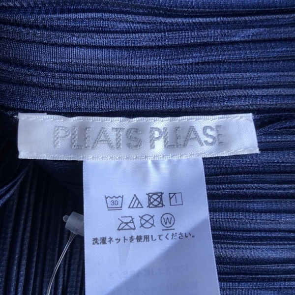 プリーツプリーズ PLEATS PLEASE 長袖カットソー - ネイビー レディース ハイネック/プリーツ トップス_画像3