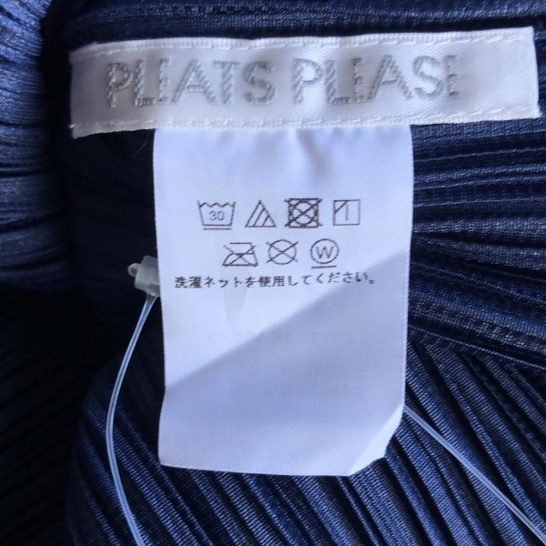 プリーツプリーズ PLEATS PLEASE 長袖カットソー - ネイビー レディース ハイネック/プリーツ トップス_画像5
