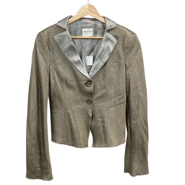 アルマーニコレッツォーニ ARMANICOLLEZIONI サイズ40 M - ゴールド レディース 長袖/オールシーズン 美品 ジャケット_画像1
