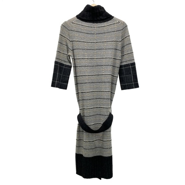 ダイアン・フォン・ファステンバーグ DIANE VON FURSTENBERG(DVF) サイズS ライトグレー×ダークグレー レディース ワンピース_画像2