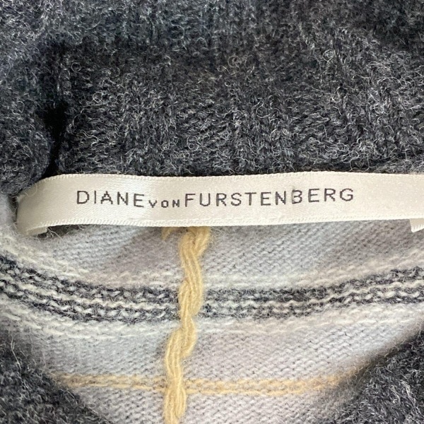 ダイアン・フォン・ファステンバーグ DIANE VON FURSTENBERG(DVF) サイズS ライトグレー×ダークグレー レディース ワンピース_画像3