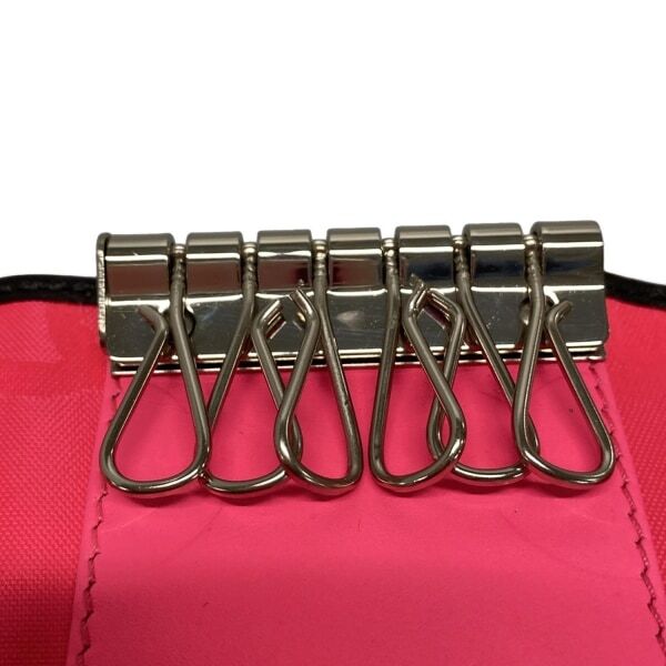 シャネル CHANEL キーケース カンボンライン ラムスキン 黒×白 6連フック 9648652 美品 財布_画像4