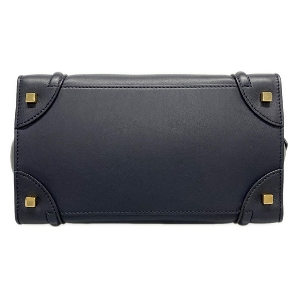 セリーヌ CELINE ハンドバッグ 165213HSC.07OC ラゲージ ミニショッパー レザー ダークネイビー 美品 バッグ_画像5