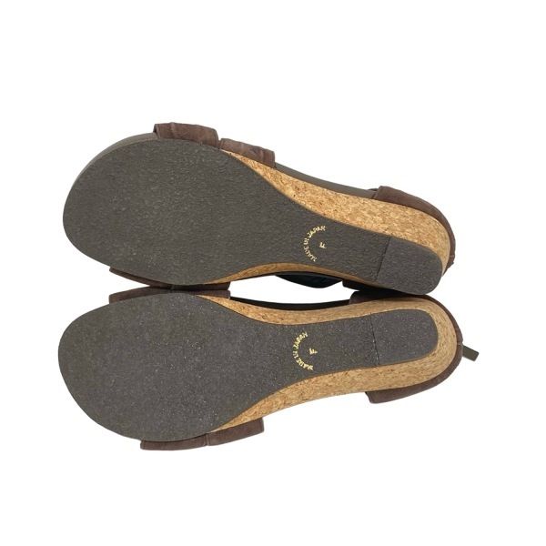 レリアン Leilian パンプス F - ダークブラウン レディース ウェッジソール/オープントゥ 靴_画像4