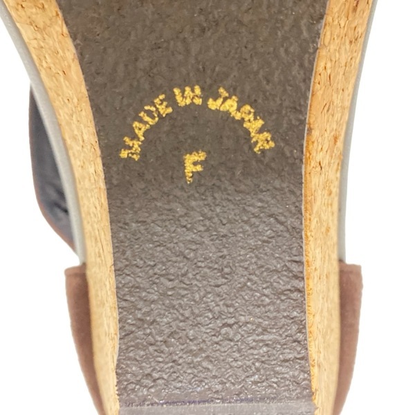 レリアン Leilian パンプス F - ダークブラウン レディース ウェッジソール/オープントゥ 靴_画像6