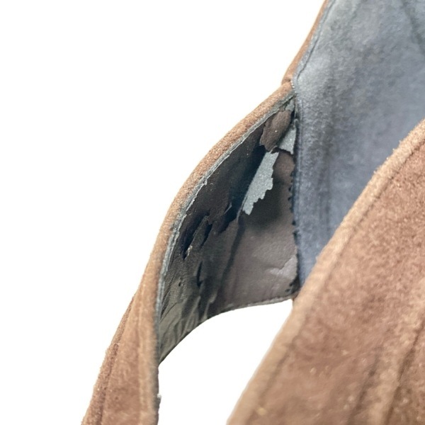 レリアン Leilian パンプス F - ダークブラウン レディース ウェッジソール/オープントゥ 靴_画像7