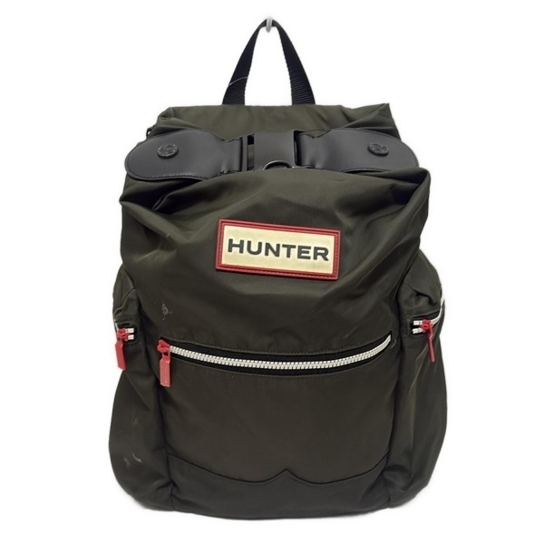 ハンター HUNTER リュックサック/バックパック レザー カーキ×黒 バッグ_画像1