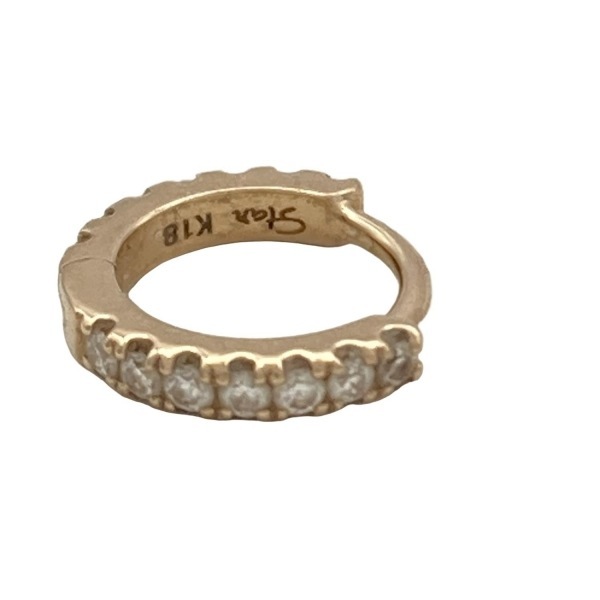 スタージュエリー STAR JEWELRY ピアス - K18PG×ダイヤモンド ピアス（片側）/ダイヤ0.05カラット 美品 アクセサリー（耳）_画像2
