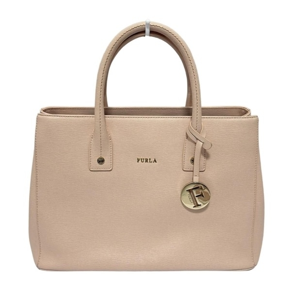 フルラ FURLA トートバッグ リンダ レザー ピンクベージュ 美品 バッグ_画像1