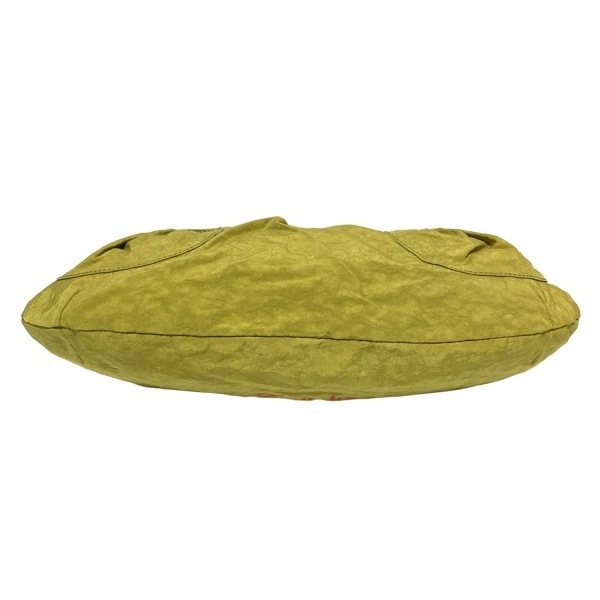 キプリング Kipling トートバッグ - イエローグリーン 編み込み バッグ_画像4