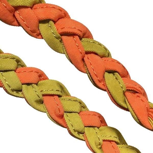 キプリング Kipling トートバッグ - イエローグリーン 編み込み バッグ_画像6