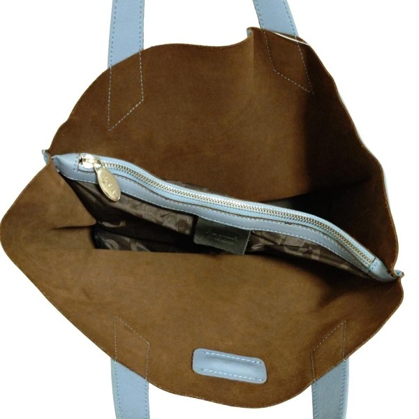  Furla FURLA большая сумка - кожа голубой серый сумка 